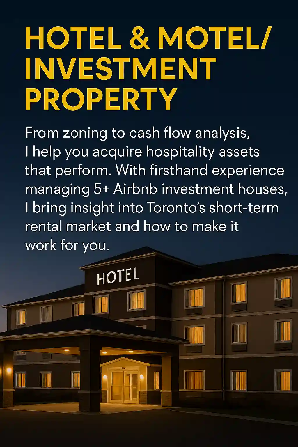 Hotel and motel investment property GTA